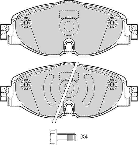 BRAKE PADS VW GOLF VII SKODA KAROQ FR